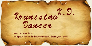 Krunislav Dancer vizit kartica